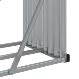 vidaXL Brown Galvanised Steel Firewood Log Holder 100 x 234 x 45cm - Wilko - thumbnail 6