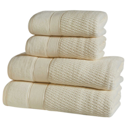 Rapport Home Royal Cream Velvet Woven Cotton Hand Towel - Size: 3 x 80 x 50cm - Wilko - thumbnail 4
