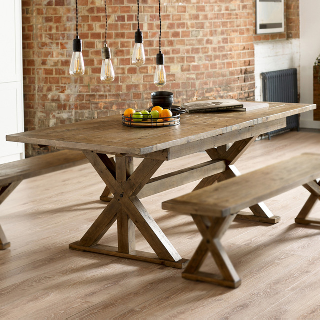 Julian Bowen Chatsworth 4 Seater Extending Dining Table - Size: 6 Seater - Brown - Wilko - image 1