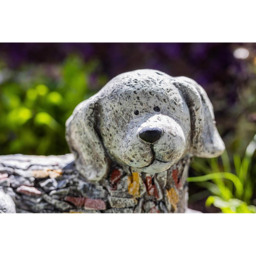 Marco Paul Stone Effect Resin Dog Garden Ornament - Size: 30 x 10 x 10cm - White - Wilko - thumbnail 4