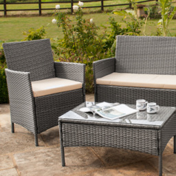 Comfy Living 4 Seater Light Grey Rattan Sofa Set - Wilko - thumbnail 5