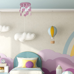 Milagro Corazon Pink Ceiling Lamp 230V - Size: 30 x 30 x 35cm - Wilko - thumbnail 3