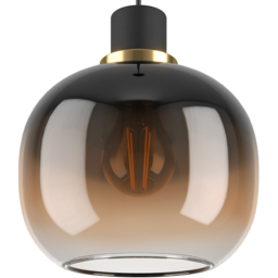 EGLO Oilella Gradient Pendant Light - Size: 110 x 19 x 110cm - Black - Wilko - thumbnail 4