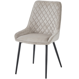 Baumhaus Signature Set of 2 Mink Velvet Dining Chair - Blue - Wilko - thumbnail 3