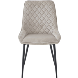 Baumhaus Signature Set of 2 Mink Velvet Dining Chair - Blue - Wilko - thumbnail 5