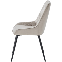 Baumhaus Signature Set of 2 Mink Velvet Dining Chair - Blue - Wilko - thumbnail 4