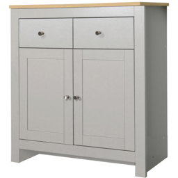 Loft24 Emerald 2 Door 2 Drawer Grey Oak Sideboard - Size: 81 x 79 x 35cm - Nature - Wilko - thumbnail 3