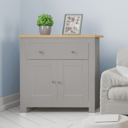 Loft24 Emerald 2 Door 2 Drawer Grey Oak Sideboard - Size: 81 x 79 x 35cm - Nature - Wilko - thumbnail 5