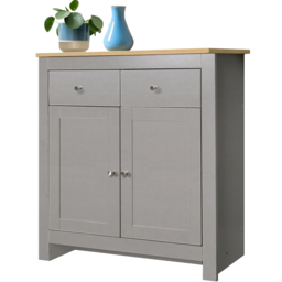 Loft24 Emerald 2 Door 2 Drawer Grey Oak Sideboard - Size: 81 x 79 x 35cm - Nature - Wilko - thumbnail 4