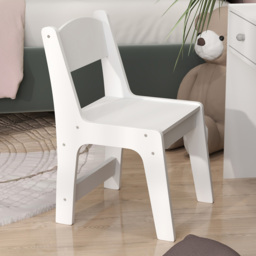 AIYAPLAY 4 Drawer White Mirror Kids Dressing Table and Stool Set - Size: 98 x 40 x 70cm - Wilko - thumbnail 4