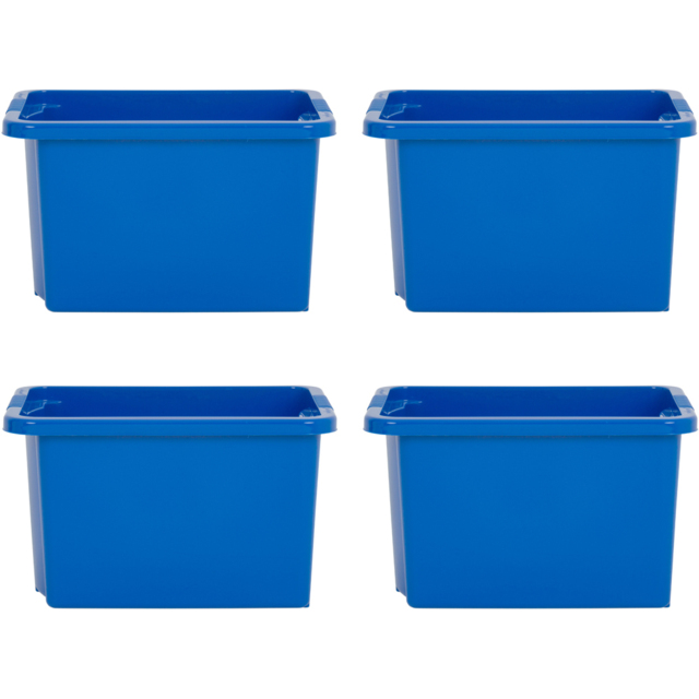 Wham 24L Blue Stackable Storage Box 4 Pack - Wilko - image 1