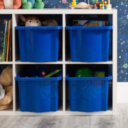 Wham 24L Blue Stackable Storage Box 4 Pack - Wilko - thumbnail 3
