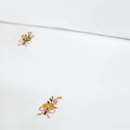 Yasmin Embroidered Duvet Set White Double - Wilko - thumbnail 4