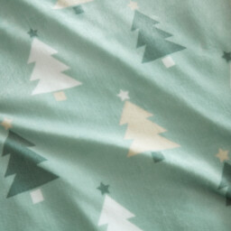 Christmas Trees Fleece Duvet Set Green King - Wilko - thumbnail 3