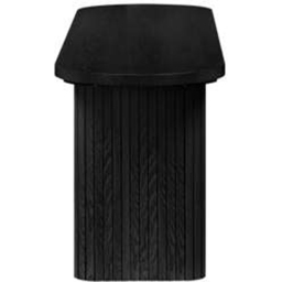 Birlea Axel 2 Seater Black Oval Fluted Dining Bench - Wilko - thumbnail 5
