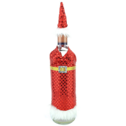 Shatchi Red Wine Bottle Cover - Size: 10 x 2 x 2cm - Multi - Wilko