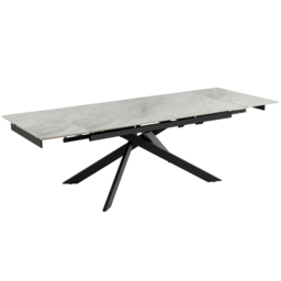 DS Living Zaira 6 Seater Dining Table White With Black Vein - Wilko - thumbnail 3
