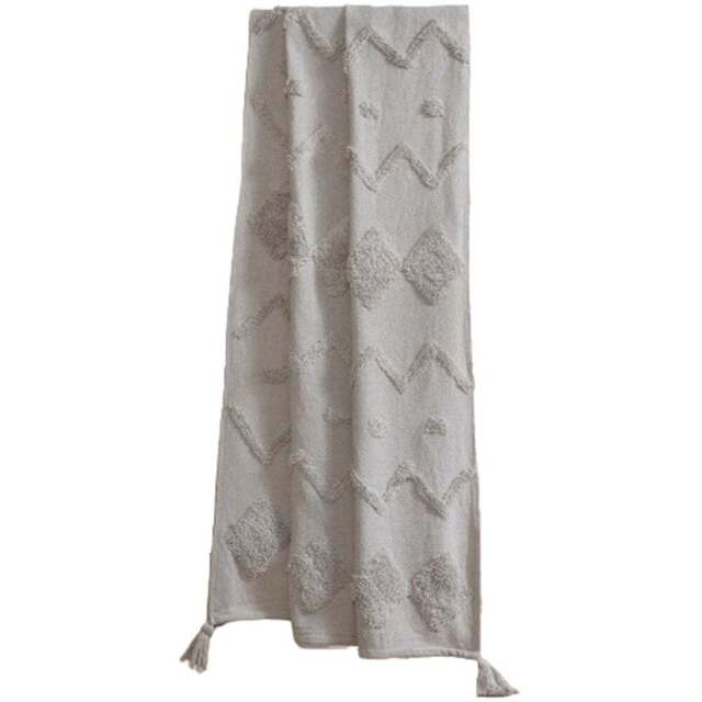Rapport Home Juniper Silver Tufted Cotton Blanket Throw 50 x 60cm - Size: 4 x 50 x 60cm - Wilko - image 1