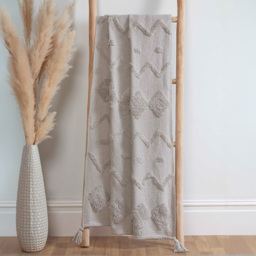 Rapport Home Juniper Silver Tufted Cotton Blanket Throw 50 x 60cm - Size: 4 x 50 x 60cm - Wilko - thumbnail 3