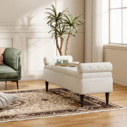Living and Home Beige Flip Top Storage Bench - Cream - Wilko - thumbnail 7