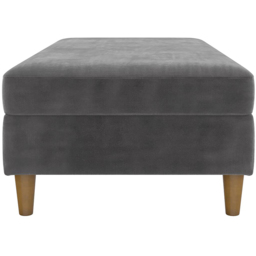 Dorel Hartford Grey Chenille Storage Ottoman - Size: 43 x 130 x 69cm - Wilko - thumbnail 5