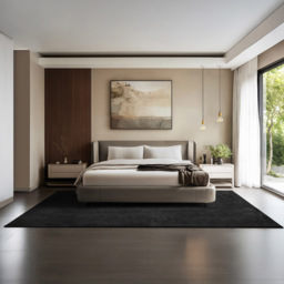 tectake Zonelle Black Short Pile Ultra Soft Rug 290 x 200cm - Size: 168 x 38 x 77cm - Wilko - thumbnail 3