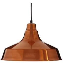 Premier Housewares Copper Finish Pendant Light - Size: 36 x 36 x 120cm - Gold - Wilko - thumbnail 1