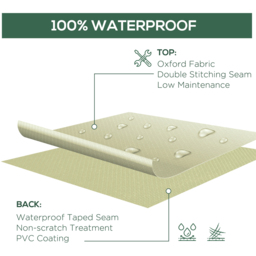 Outsunny Cream Outdoor Patio Furniture Cover 15 x 90 x 70cm - Size: 70 x 90 x 115cm - Wilko - thumbnail 4