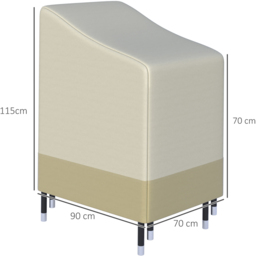 Outsunny Cream Outdoor Patio Furniture Cover 15 x 90 x 70cm - Size: 70 x 90 x 115cm - Wilko - thumbnail 7