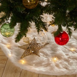Living and Home White Christmas Tree Skirt 122cm - Wilko - thumbnail 6