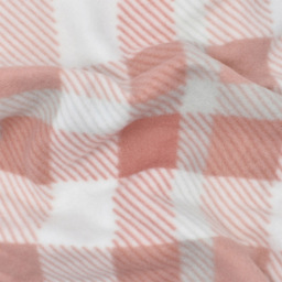 Velosso Blush Pink Check Polar Fleece Blanket 152 x 127cm - Size: 127 x 152 x 1cm - Wilko - thumbnail 4