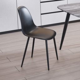 Core Products Aspen Set of 2 Black Curved Dining Chairs - Wilko - thumbnail 6