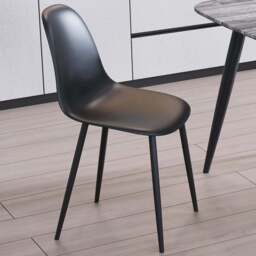 Core Products Aspen Set of 2 Black Curved Dining Chairs - Wilko