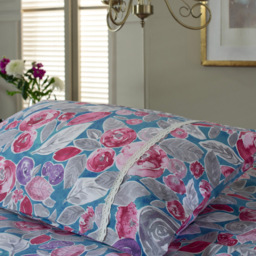 The Lyndon Company King Size Misty Blue Duvet Set with Cushion Cover - Grey - Wilko - thumbnail 3