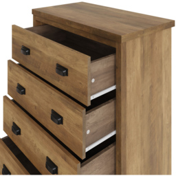 GFW Boston 4 Drawer Knotty Oak Chest of Drawers - Brown - Wilko - thumbnail 5