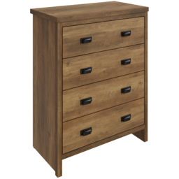 GFW Boston 4 Drawer Knotty Oak Chest of Drawers - Brown - Wilko - thumbnail 4