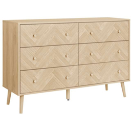 Birlea Herringford 6 Drawer Oak Chest of Drawers - Brown - Wilko - thumbnail 3