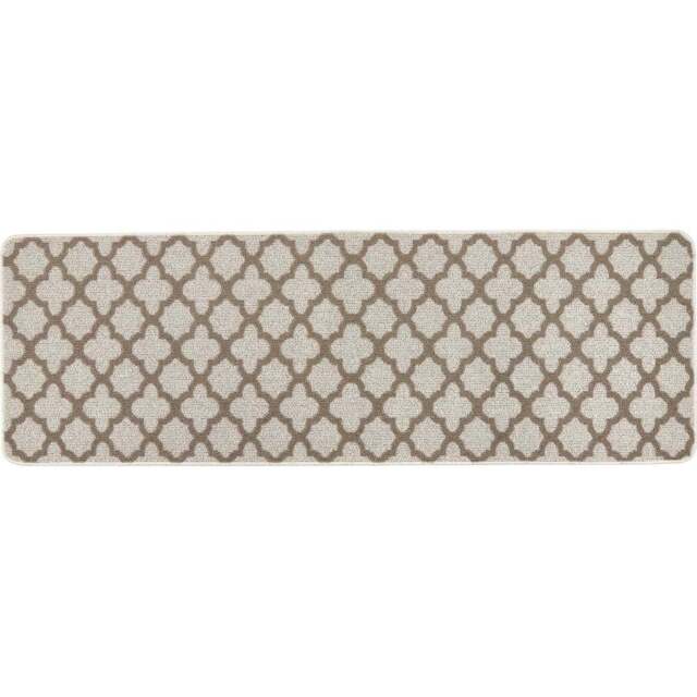 My Mat Stone Moroccan Tile Stain Resistant Runner 67 x 200cm - Size: 67 x 200 x 2cm - Brown - Wilko - image 1