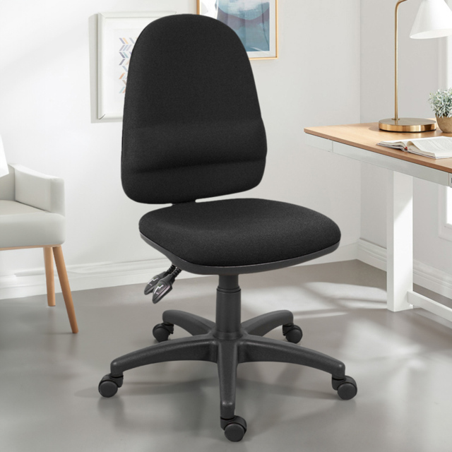 Teknik Office Ergo Twin Fabric Desk Chair Black - Size: 94 x 46 x 44cm - Wilko - image 1
