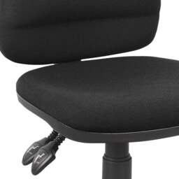 Teknik Office Ergo Twin Fabric Desk Chair Black - Size: 94 x 46 x 44cm - Wilko - thumbnail 5