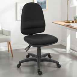 Teknik Office Ergo Twin Fabric Desk Chair Black - Size: 94 x 46 x 44cm - Wilko