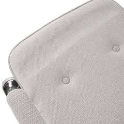 Living and Home White Chenille Swivel and Adjustable Retro Office Chair - Size: 103.5 x 66 x 48cm - Wilko - thumbnail 7