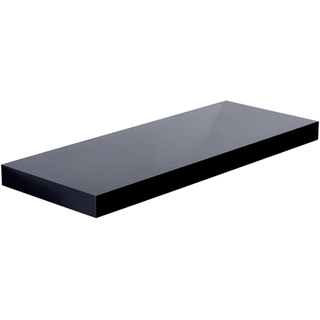 Innoteck 40cm High Gloss Black Floating Shelf - Size: 3.8 x 40 x 23.5cm - Wilko - image 1