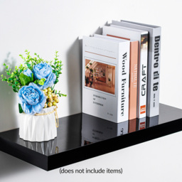 Innoteck 40cm High Gloss Black Floating Shelf - Size: 3.8 x 40 x 23.5cm - Wilko - thumbnail 4