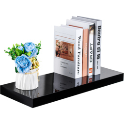 Innoteck 40cm High Gloss Black Floating Shelf - Size: 3.8 x 40 x 23.5cm - Wilko - thumbnail 3