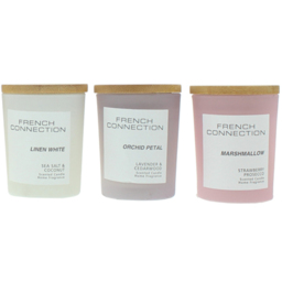 French Connection Pastel Range Scented Candle 3 Piece Gift Set - Size: 10.2 x 6 x 19.7cm - n/a - Wilko - thumbnail 3
