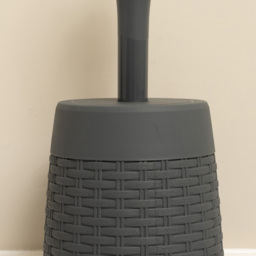 ADDiS Charcoal Faux Rattan Toilet Brush - Size: 42 x 15 x 15cm - Grey - Wilko - thumbnail 4