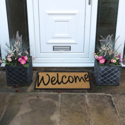 JVL Welcome Granite Scraper Door Mat 40 x 70cm - Brown - JVL Homewares - Wilko - thumbnail 3