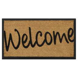 JVL Welcome Granite Scraper Door Mat 40 x 70cm - Brown - JVL Homewares - Wilko - thumbnail 1