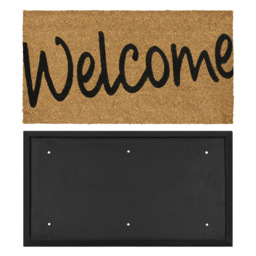 JVL Welcome Granite Scraper Door Mat 40 x 70cm - Brown - JVL Homewares - Wilko - thumbnail 5